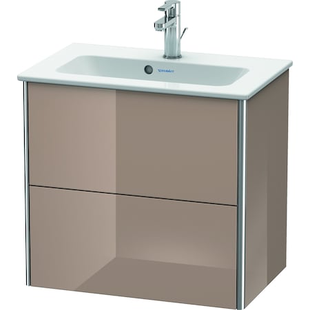 Xsquare Wall-Mounted Vanity Unit Cappuccino High Gloss